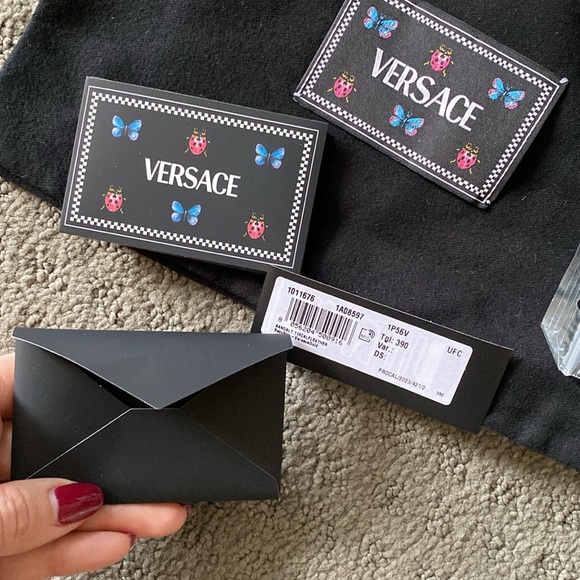 Versace x Dua Lipa Limited Edition Pink Metallic Butterfly Sandals Size 39 - Picture 11 of 15